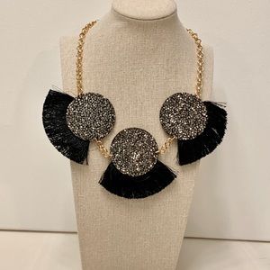 NY&Co Black and Gold Statement Necklace